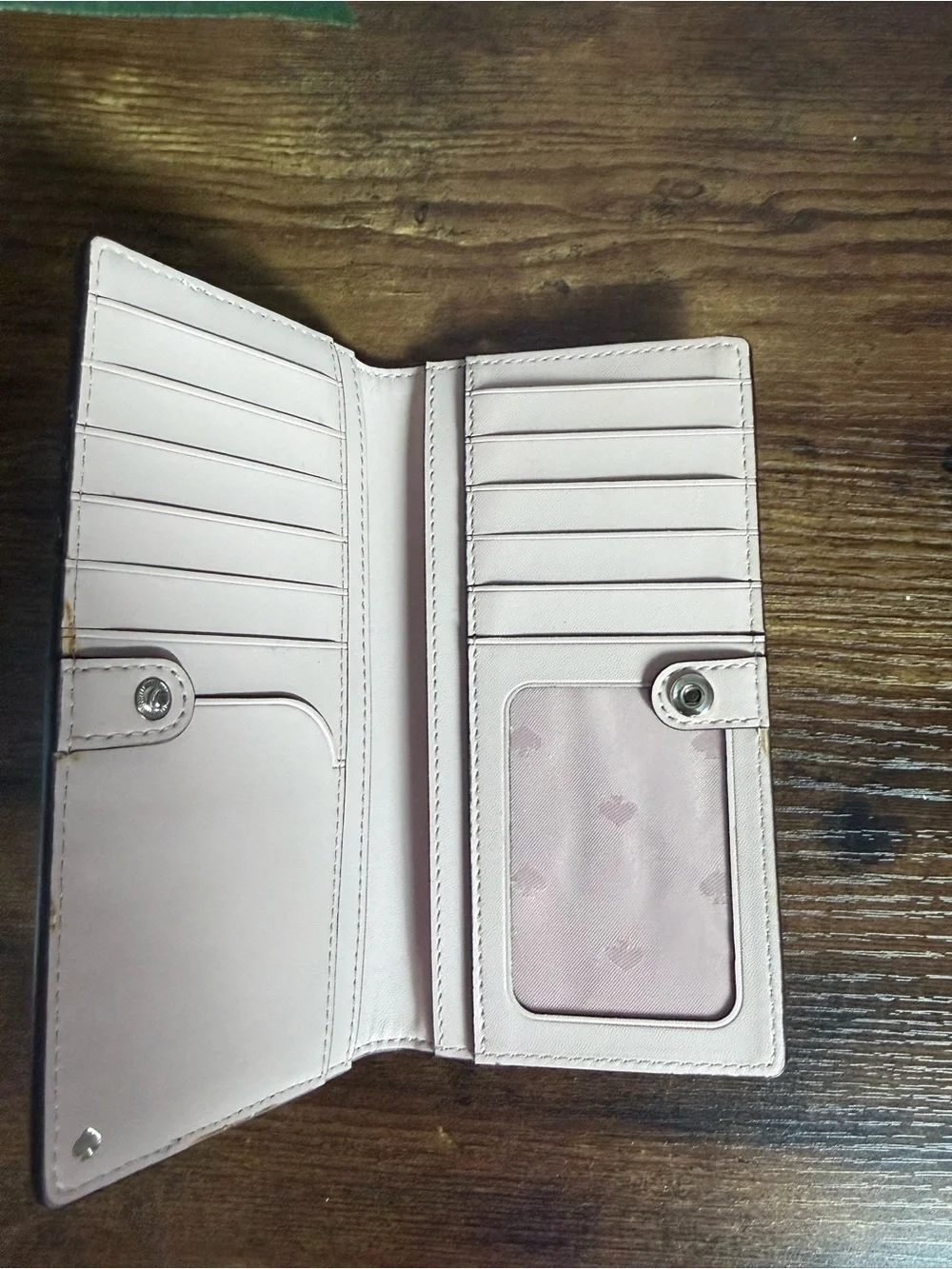 kate spade Two-Tone Plum and Cream Continental Wallet